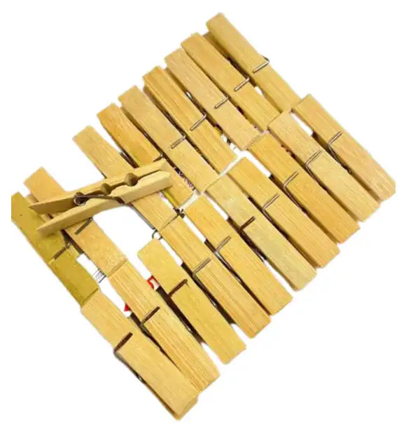 Cloth Pegs (Bamboo) - Pack of 20 | Pack of 2