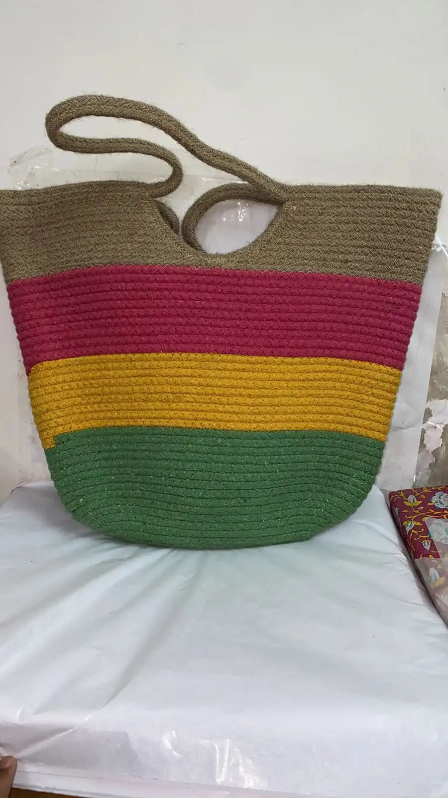 Colourfull Jute Tote Bag