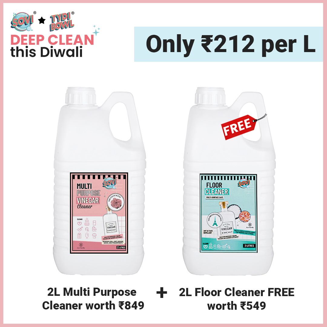 Buy SOVI® Multi-Purpose Vinegar Cleaner 2 Liters & Get SOVI® Floor Cleaner 2 Liters (₹549) FREE