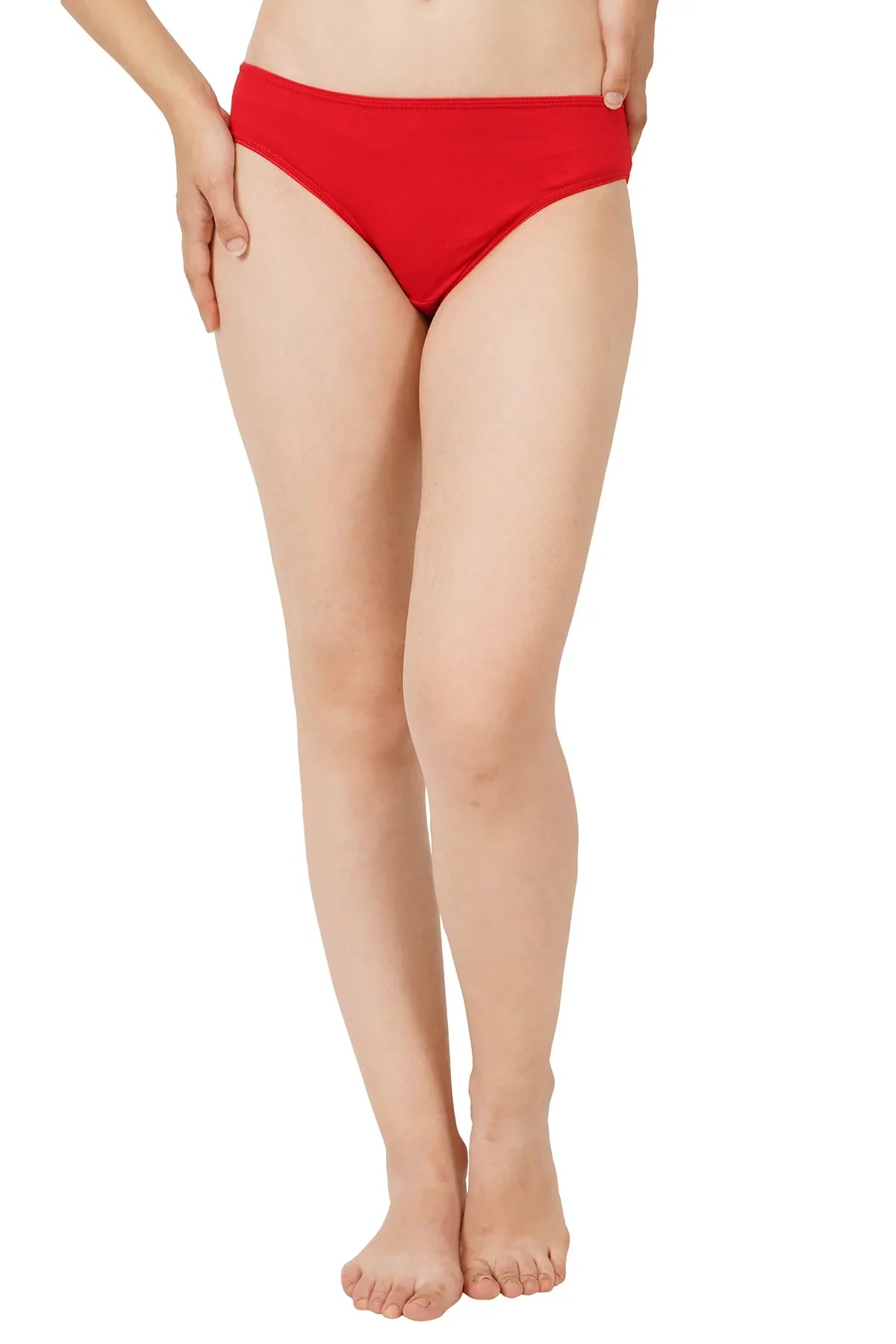 Bamboo Fabric Low Waist Underwear | Red and BLack | Pack of 2