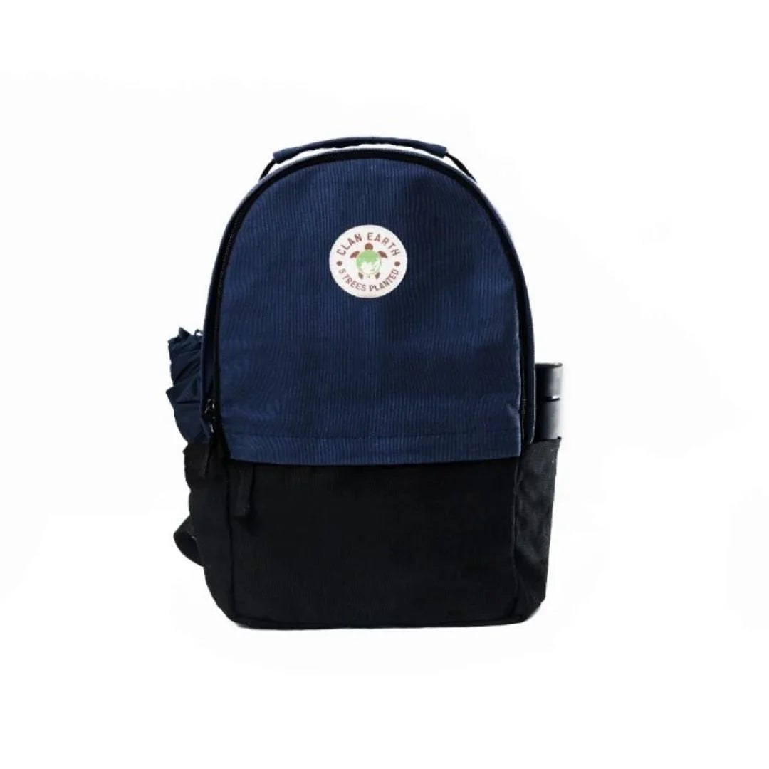 Clan Earth Amur Backpack- Navy Blue & Charcoal Black