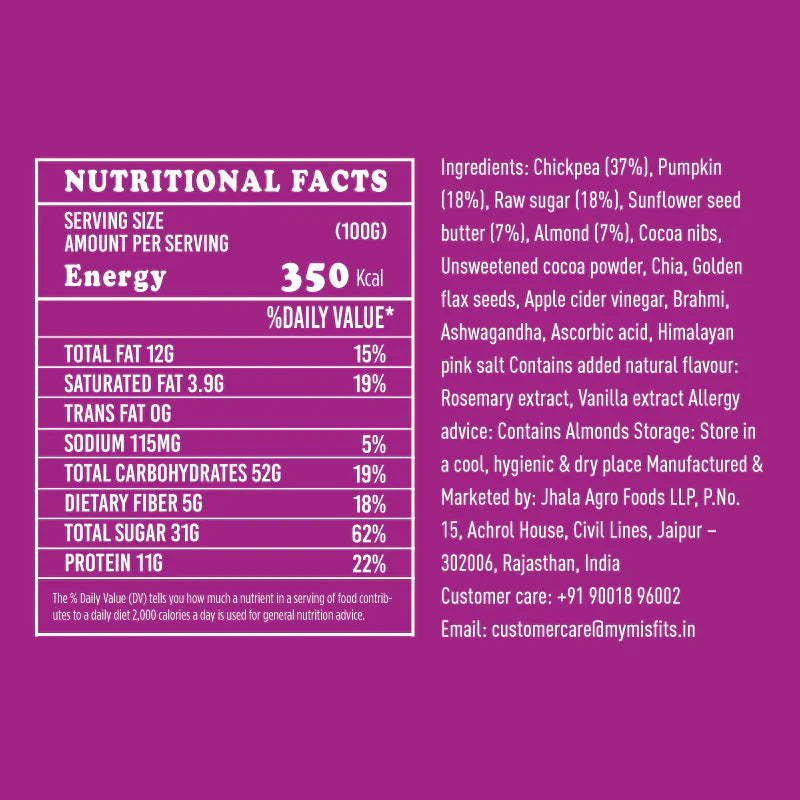 The Misfits - Double Choco Bites with Brahmi & Ashwagandha