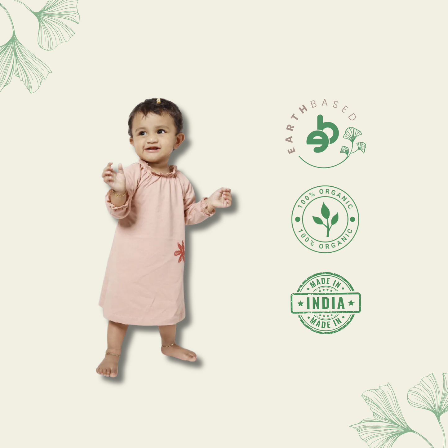 A-Line Floral print frock set