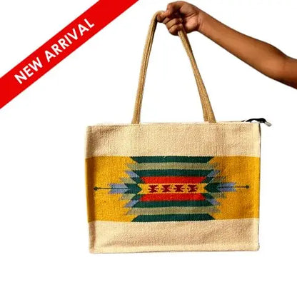 Craftinence Women Boho Sutra Marigold tote handbags for women - Handmade Artisanal Eco-Friendly Upcycled Cotton Handbag