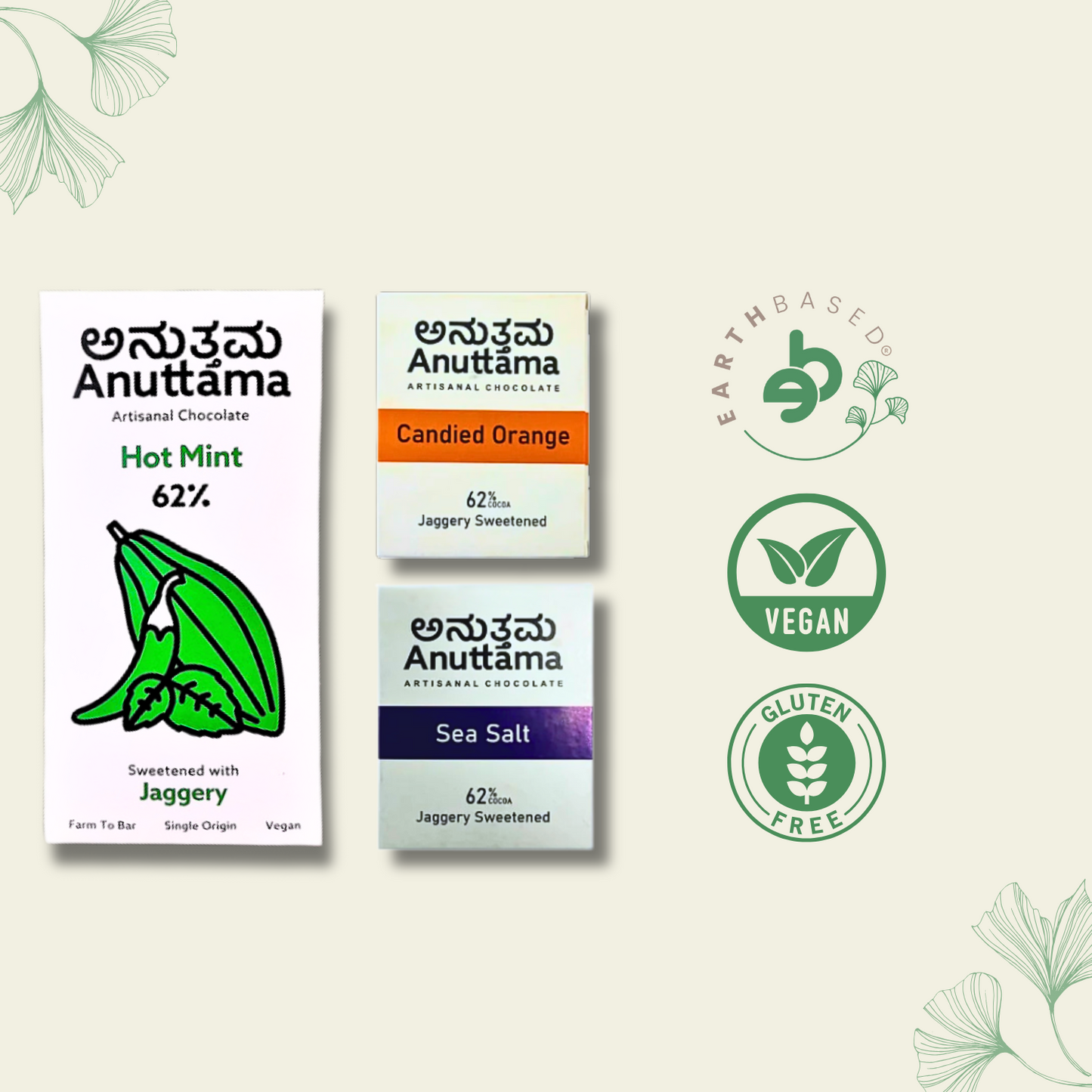 Dark Chocolate | Hot Mint + Sea Salt + Candied Orange | Combo