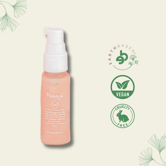 UNDER EYE GEL- 35ml : for dark circles & puffiness, enriched with rose oil, almond oil and vit E