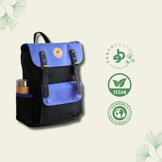 Dugong Backpack- Royal Blue & Charcoal Black | Clan Earth