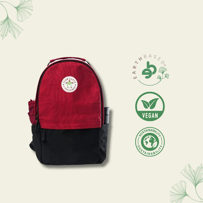 Amur Backpack - Cherry Red & Charcoal Black | Clan Earth