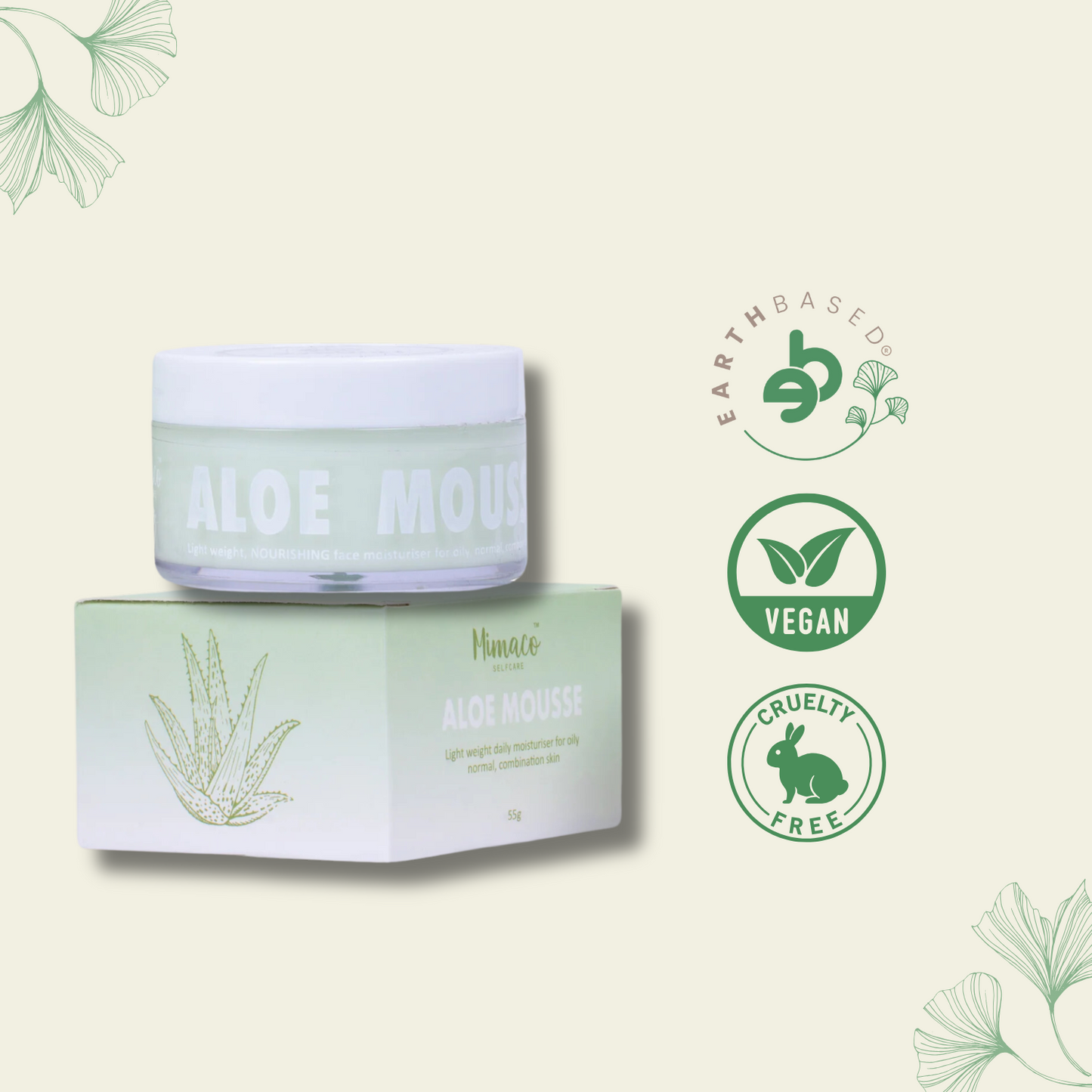 ALOE MOUSSE face moisturiser for Nourishment (normal/ oily/ combination skin)