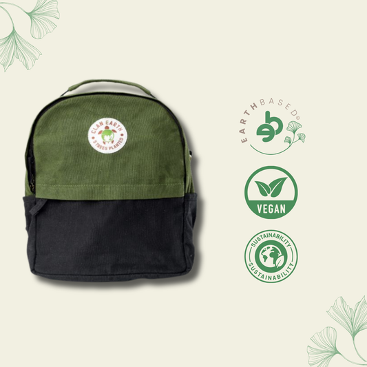 Koala Backpack - Olive Green & Charcoal Black | Clan Earth