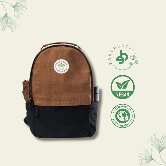 Clan Earth Amur Backpack- Walnut Brown & Charcoal Black