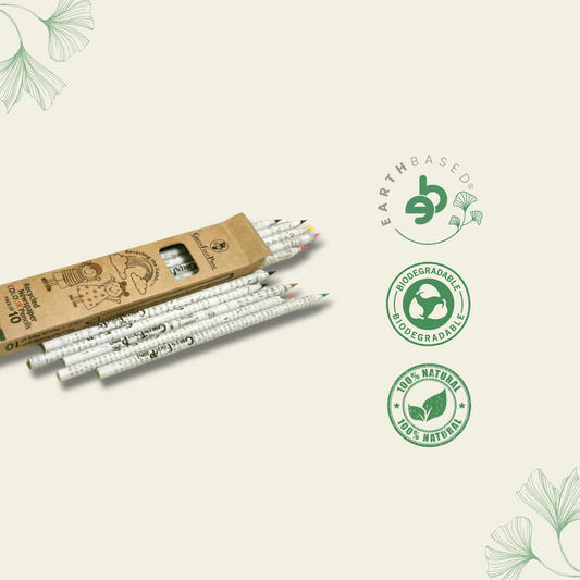 Recycled News paper COLOUR Pencils | Green Foot Print