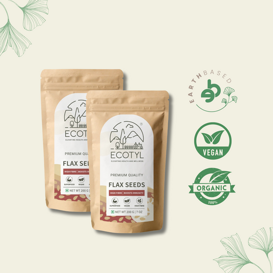 Ecotyl Flax Seeds - Set of 2 | Unroasted | 2 x 200g