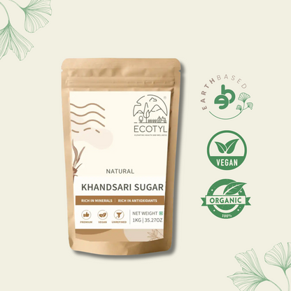 Ecotyl Khandsari Sugar | Unrefined Natural Sweetener | Rich in Minerals | 1kg
