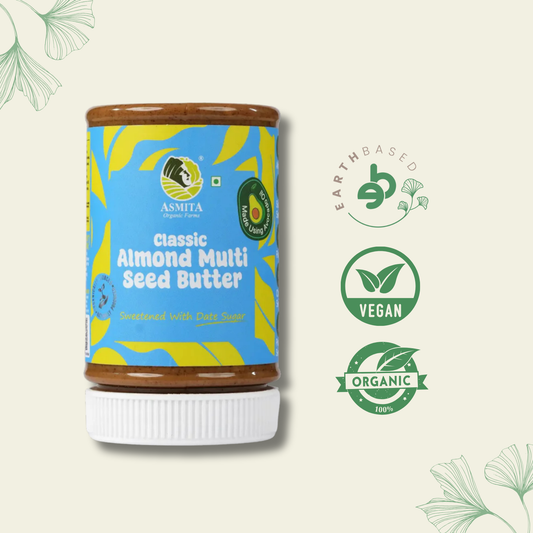 Classic Almond Multiseed Butter - 250 gm | Asmita Organic Farms