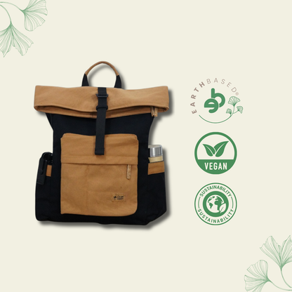 Armadillo Backpack - Black & Brown | Clan Earth