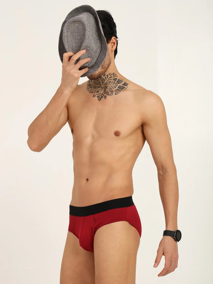 Bamboo Men’s Frenchie Fit Underwear (Pack of 2) | Maroon + Navy