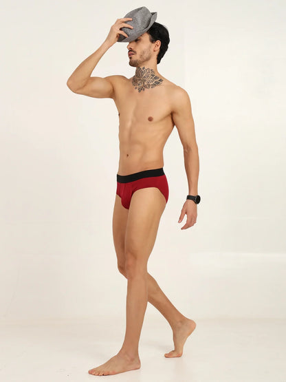 Bamboo Men’s Frenchie Fit Underwear (Pack of 2) | Maroon + Navy
