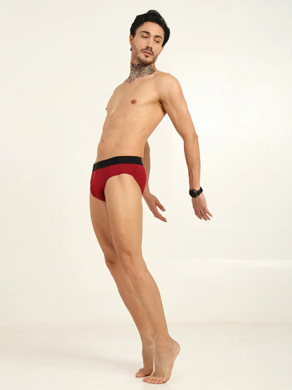 Bamboo Men’s Frenchie Fit Underwear (Pack of 2) | Maroon + Navy