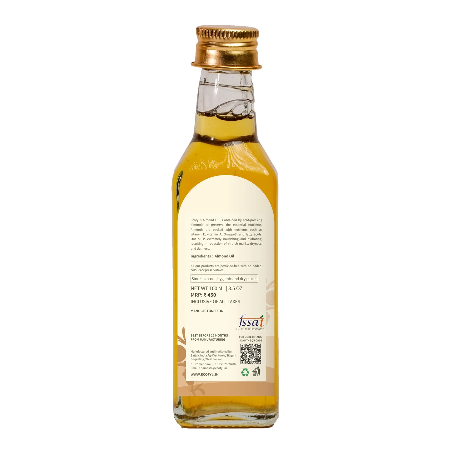 ALMONDOIL6-Cold-Pressed Almond Oil (Sweet) | Ecotyl