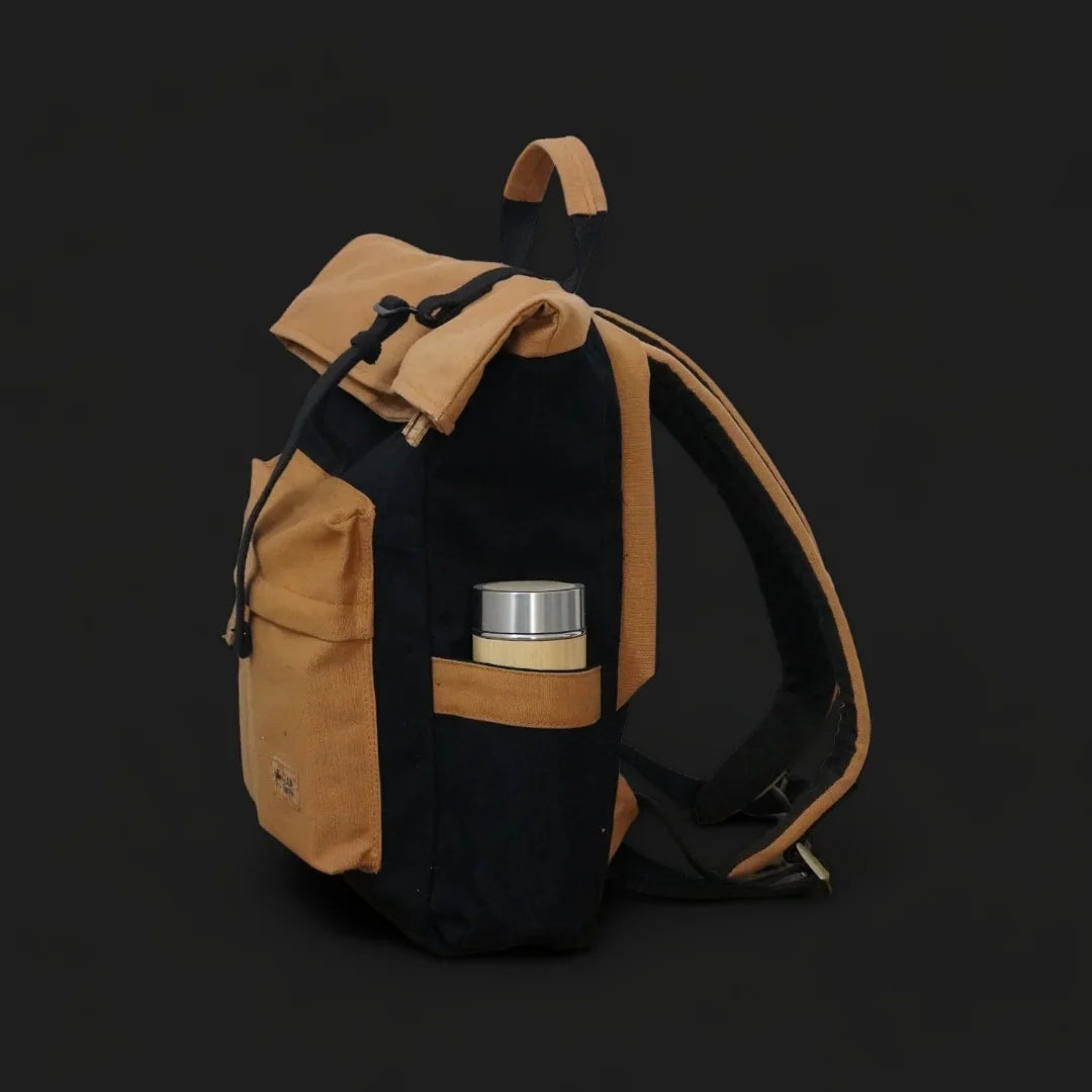 Armadillo Backpack - Black & Brown | Clan Earth  | earthbased.in | 02