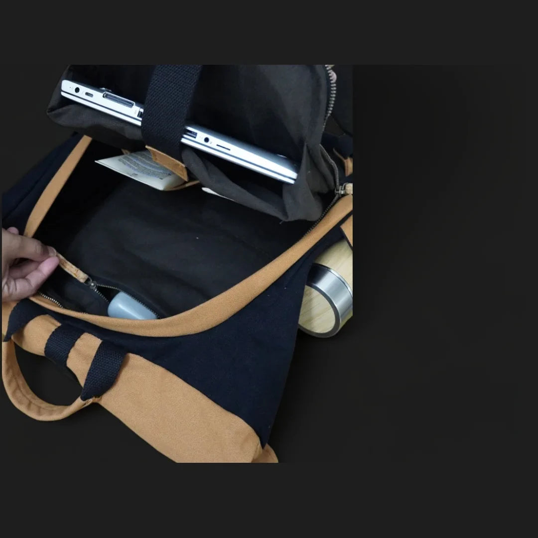 Armadillo Backpack - Black & Brown | Clan Earth  | earthbased.in | 04