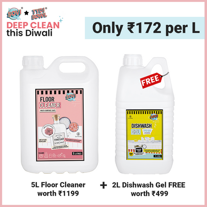 SOVI® Floor Cleaner 5 Liter | SOVI® Dishwash Liquid Gel 2 Liter (₹499) FREE