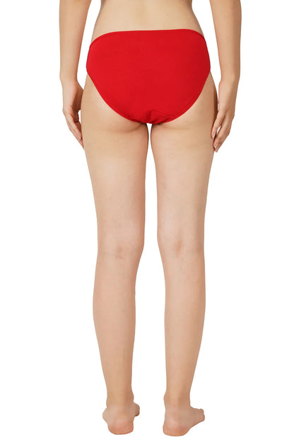 Bamboo Fabric Low Waist Underwear | Red and BLack | Pack of 2