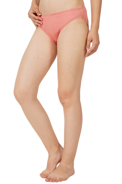 Bamboo Fabric Low Waist Underwear | Peach and Blue |  Pack of 2