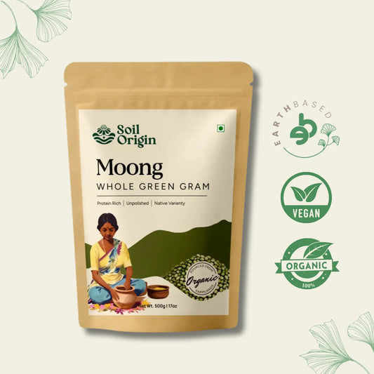 Whole Green Gram (Moong) | Soil Origin | Pack of 2