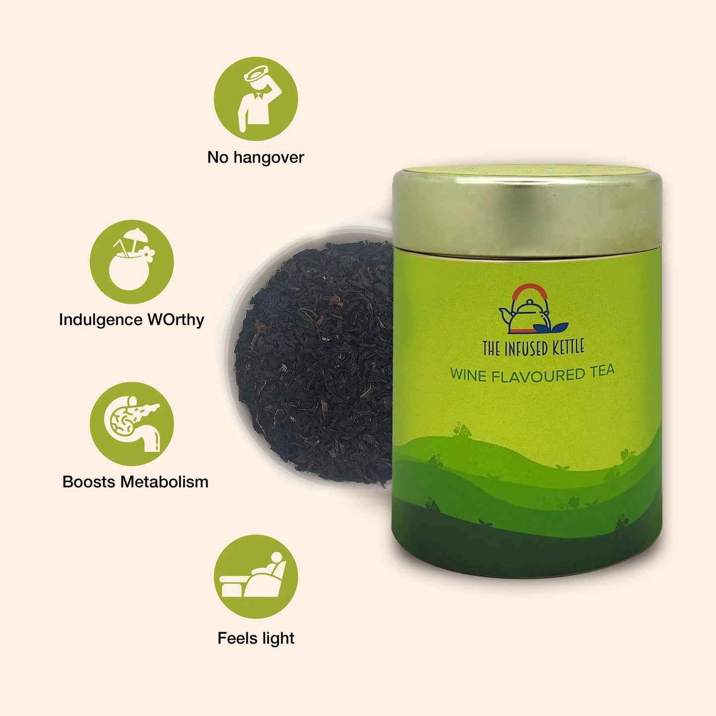 The Infused Kettle Premium Wine Flavoured Green Tea