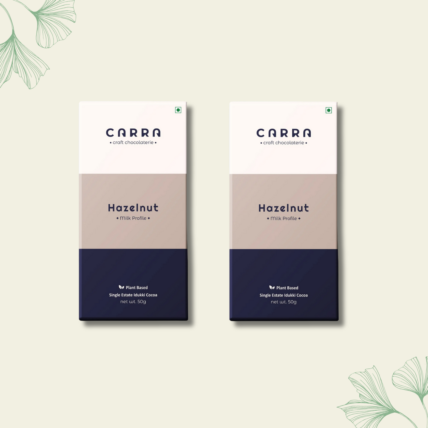 CARRA Hazelnut in Plant Based Milk Chocolate 50G