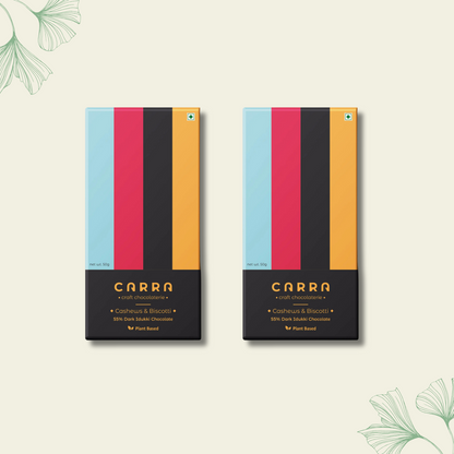 CARRA Cashews & Biscotti in 55% Dark Chocolate 50G