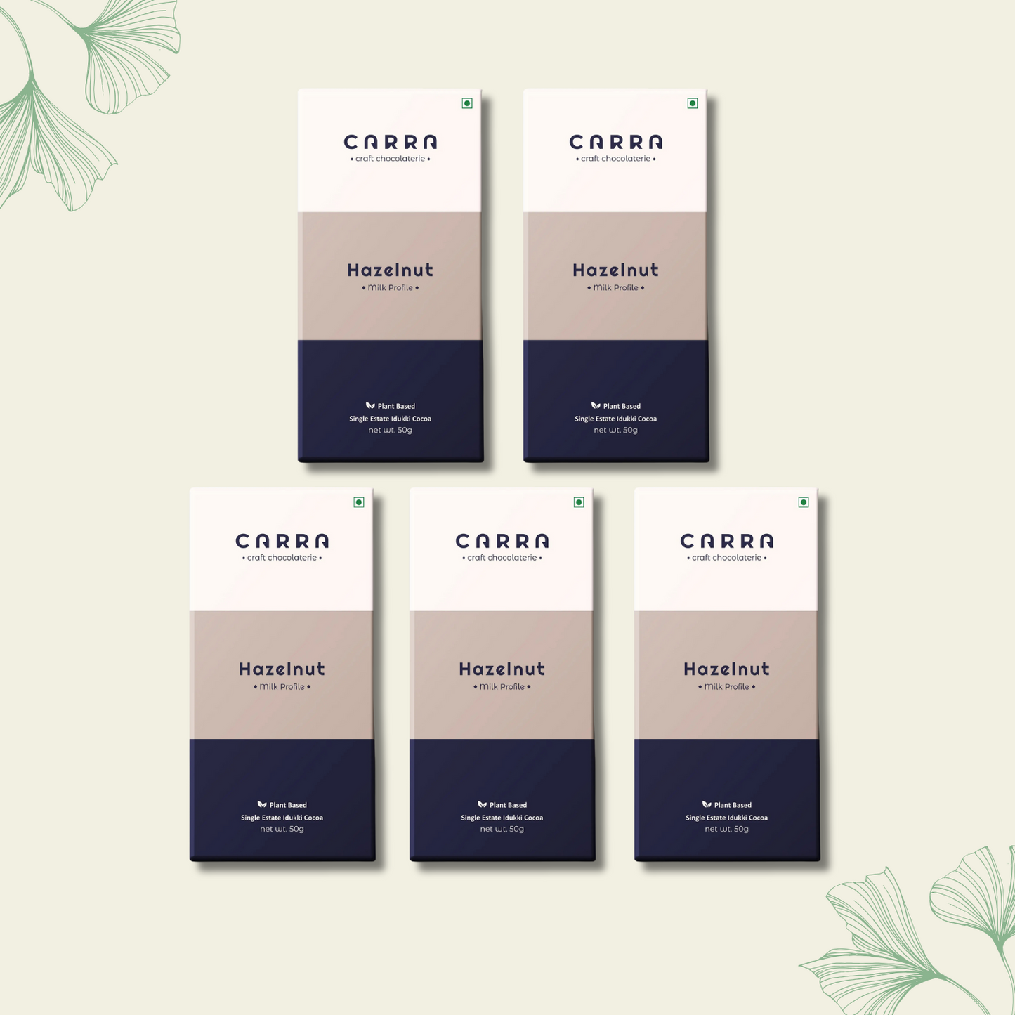 CARRA Hazelnut in Plant Based Milk Chocolate 50G