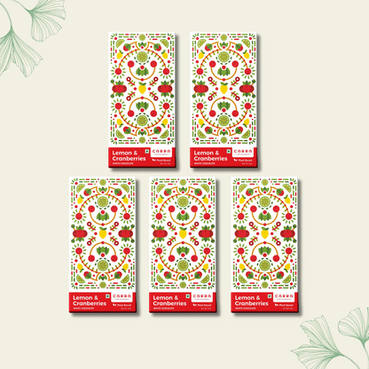 CARRA Lemon & Cranberries in Plant Based White Chocolate 50G