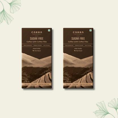 CARRA Coffee with coffee nibs in Plant Based Milk Chocolate 50G