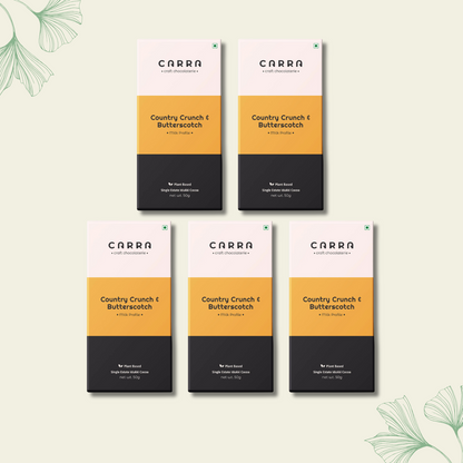 CARRA Country Crunch & Butterscotch in Plant Based Milk Chocolate 50G