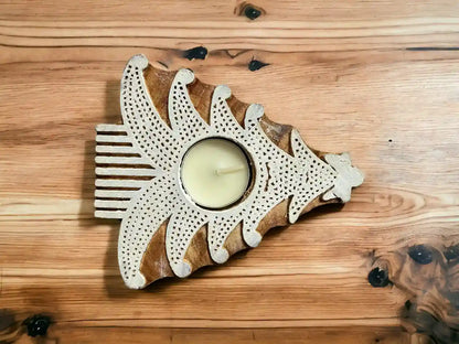 Christmas tree tea light holder (set of 2)