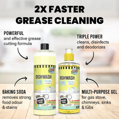 SOVI® DISHWASH LIQUID WITH BAKING SODA, SALT & LEMON EXTRACT