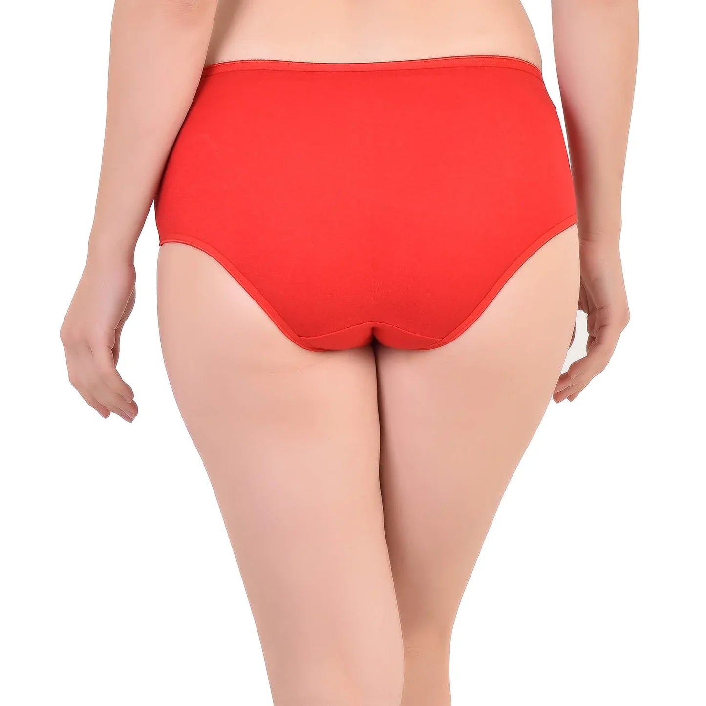 Bamboo Fabric Women's Mid Rise Panty | Red and Black | Pack of 2