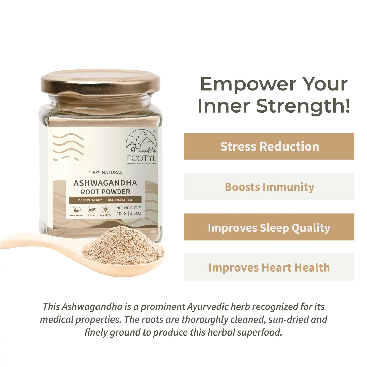 Ecotyl | Organic Ashwagandha Powder