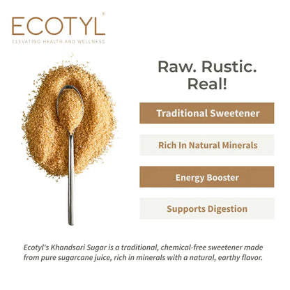 Ecotyl Khandsari Sugar | Unrefined Natural Sweetener | Rich in Minerals | 1kg