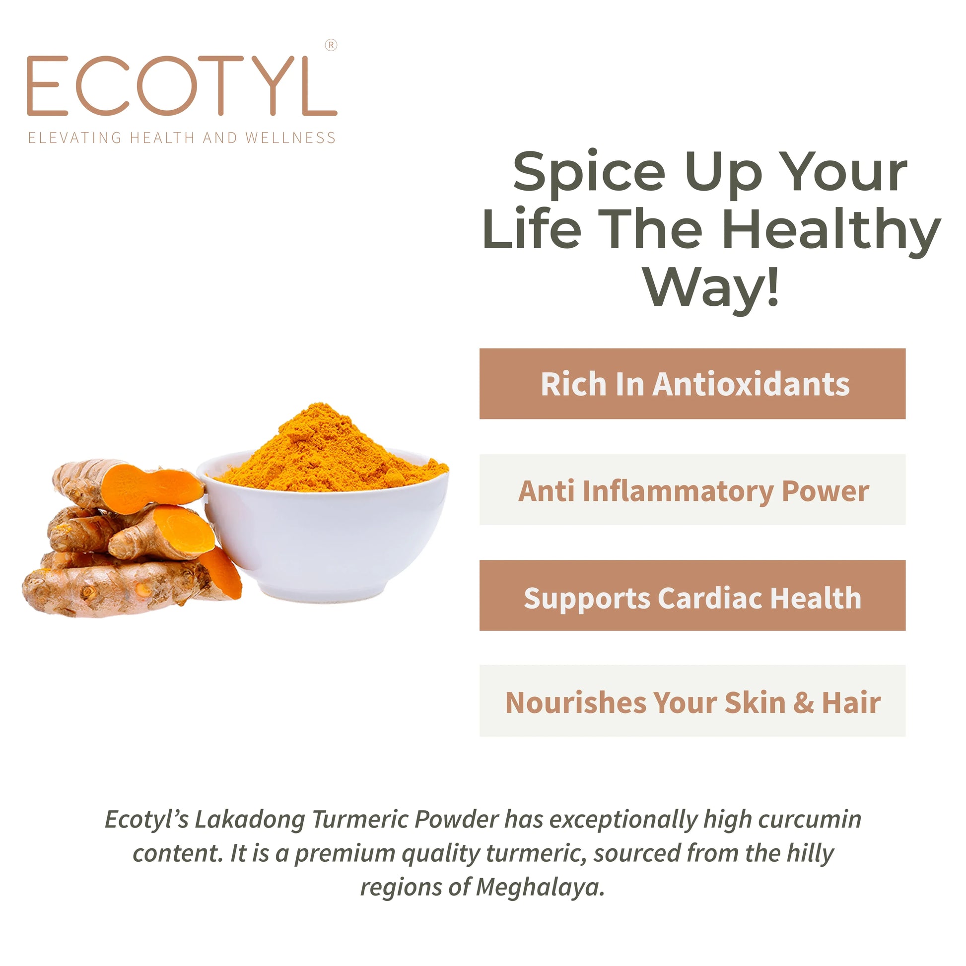 Ecotyl | Organic Lakadong Turmeric Powder-earthbased