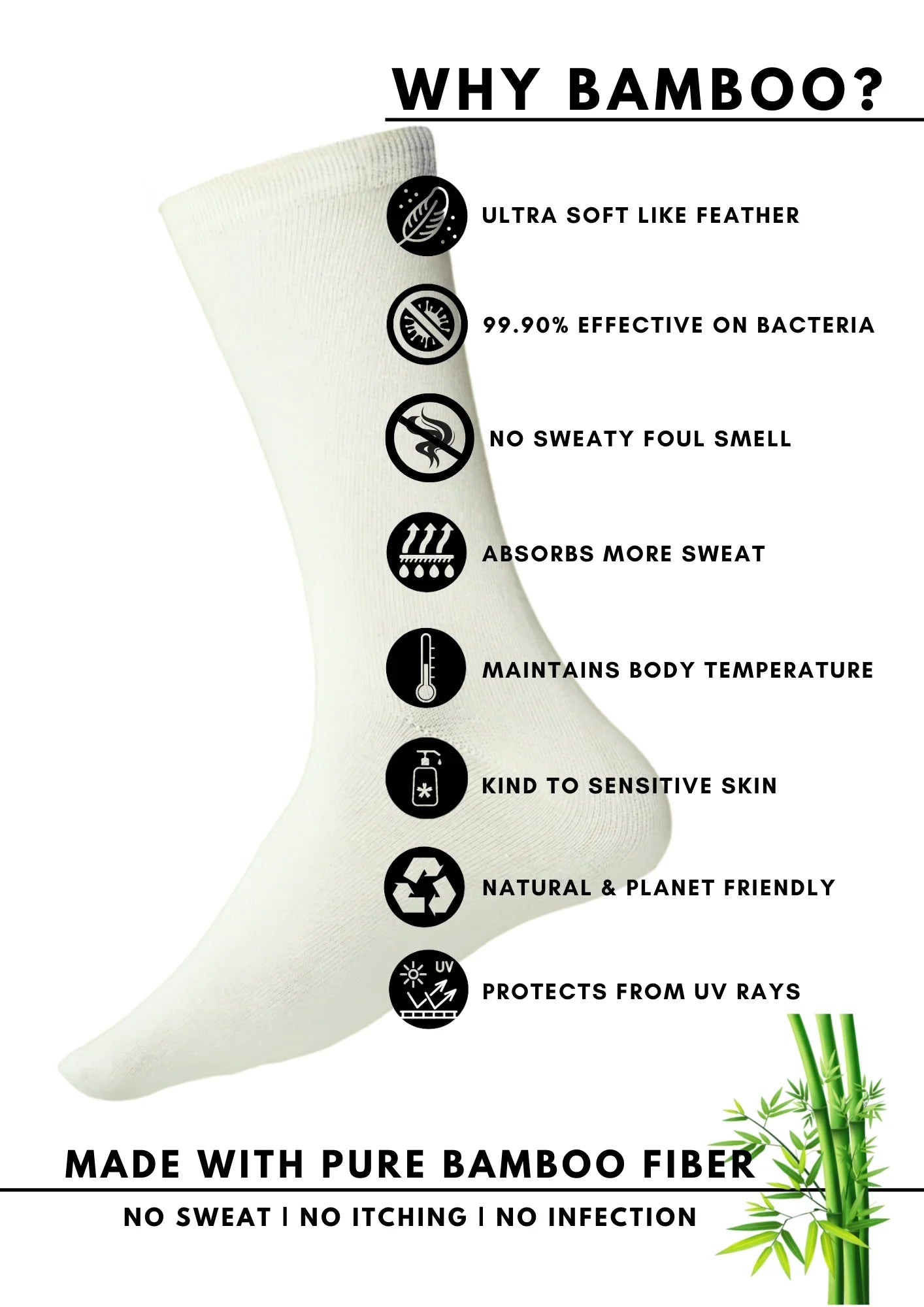 Bamboo Fabric Ankle-Length Socks (Pack of 2) – Ultra-Soft, Breathable, Moisture-Wicking, and Eco-Friendly for All-Day Comfort.
