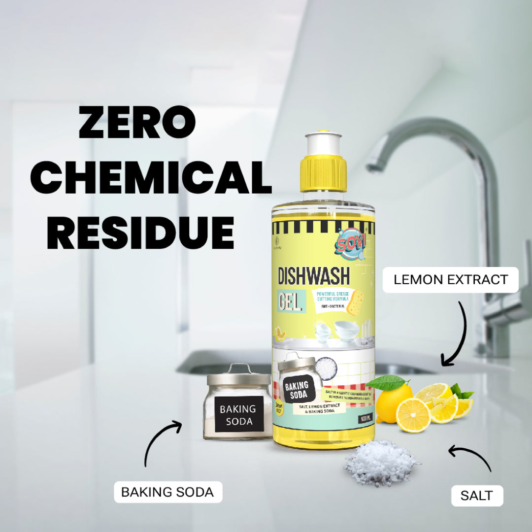 SOVI® Dishwash Liquid Gel 2 Liters | SOVI® 500 ml (₹149) Floor Cleaner Free