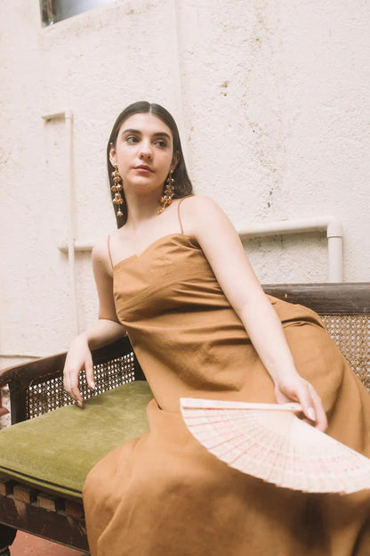 Sustainable Clothing  | A-Line Slip Dress | Anushe Pirani | earthbased.in | 02