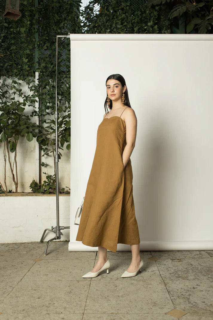 Sustainable Clothing  | A-Line Slip Dress | Anushe Pirani | earthbased.in | 04