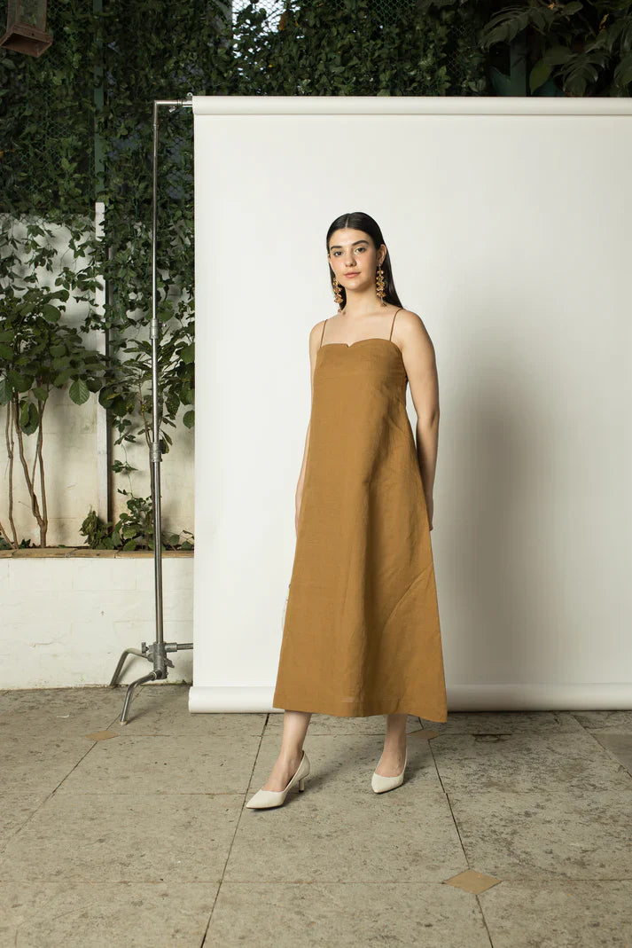 Sustainable Clothing  | A-Line Slip Dress | Anushe Pirani | earthbased.in | 05