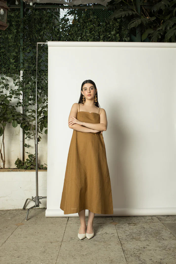Sustainable Clothing  | A-Line Slip Dress | Anushe Pirani | earthbased.in | 06