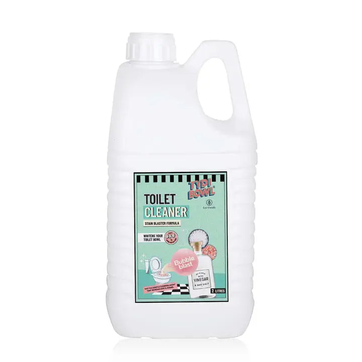  TYDIBOWL® TOILET CLEANER, VINEGAR POWERED, HARD WATER STAIN BLASTER, BUBBLE BLAST 2 LITERS